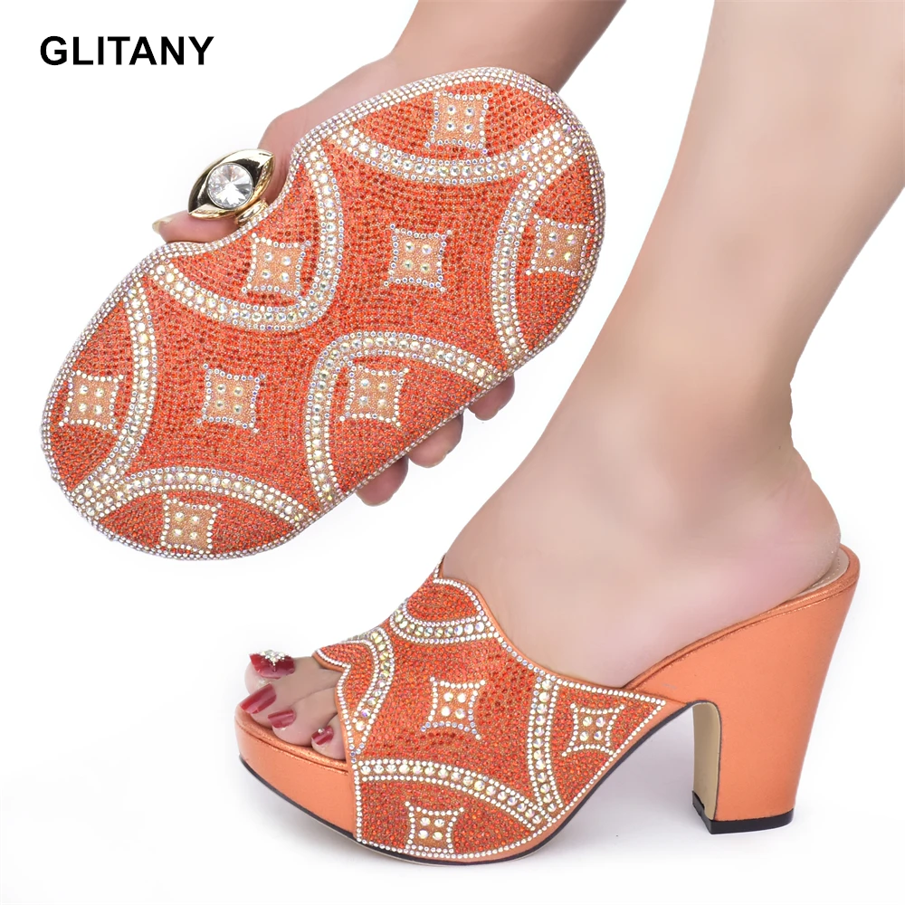 

Shoe and Bag Set for Party In Women Nigerian Heels Women Luxury Matching Shoes and Hand Bag for Women 2022 Luxury Designer Shoes