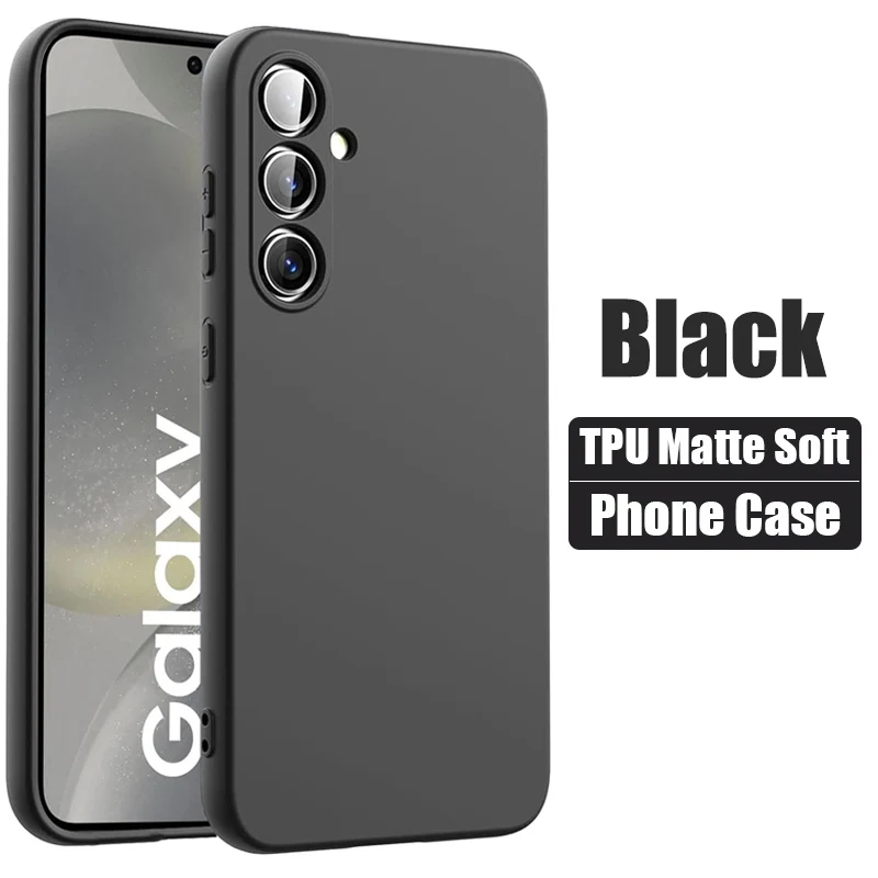 Sleek Black Matte Soft Phone Case