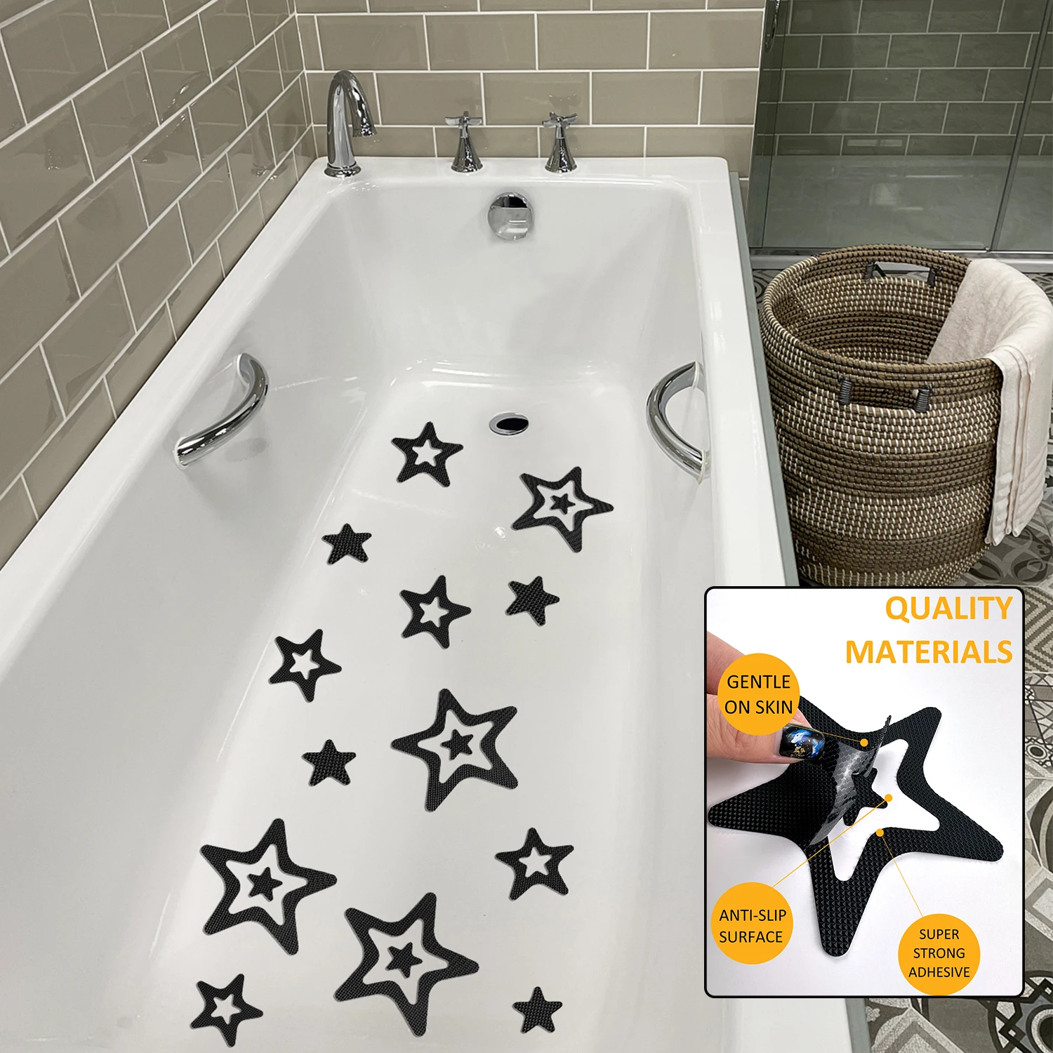 30PCS PEVA Shower Room Staircase Floor Shoe Sole Anti-slip Tape Safety Full Stop Slide Pad Bathroom Bathtub Anti-skid Stickers bathtub accessories shower room accessories