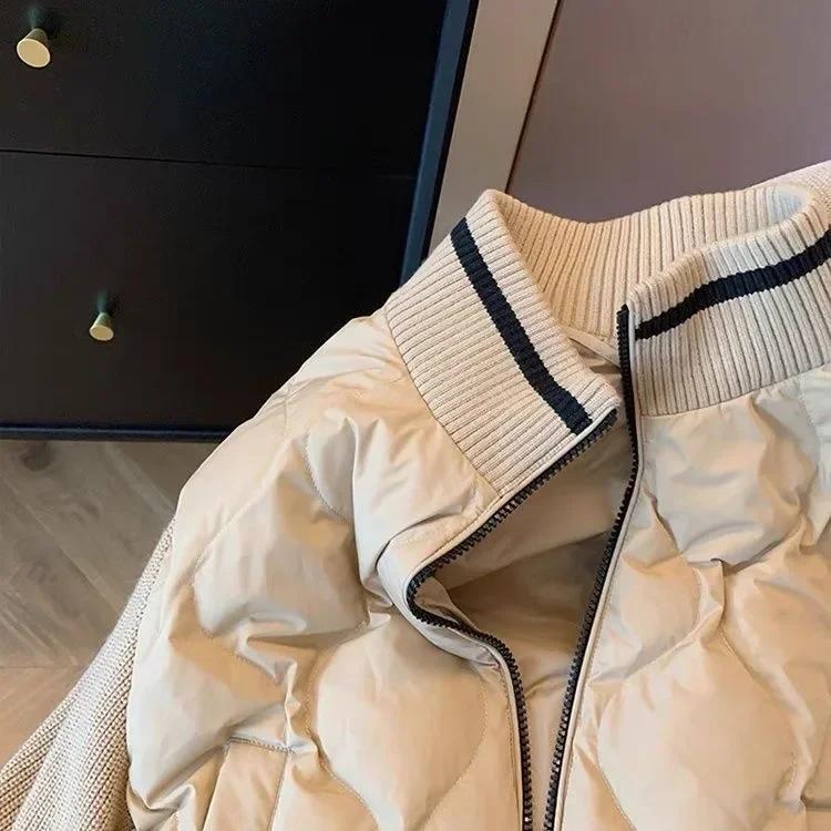 Koreańskie damskie płaszcze do golfa zimowe thic wysokiej jakości dziewiarskie torba na sprzęt do golfa topy modne z okrągłym dekoltem sportowe damskie odzież golfowa