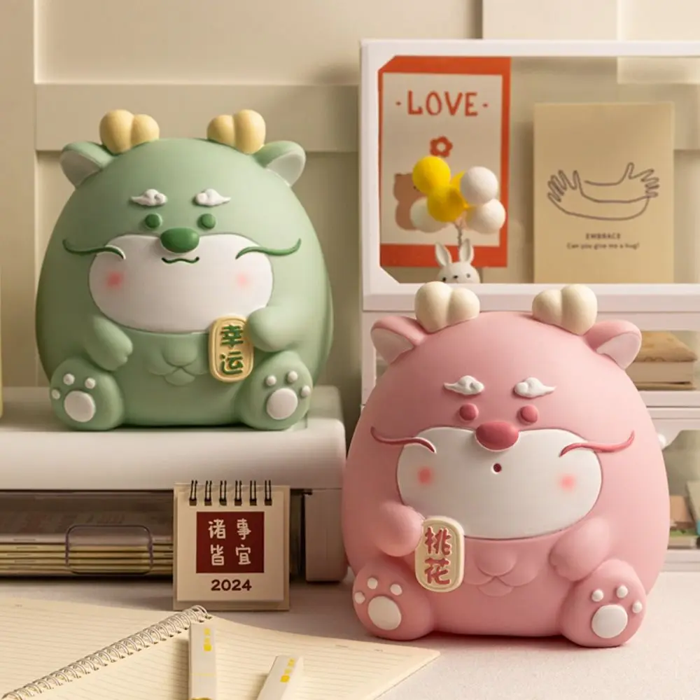Piggy Bank Coin Bank Creative Coin Bank Adorable Dragon Vinyl Drop Cartoon Piggy Bank Large Capacity Resistant for Boys