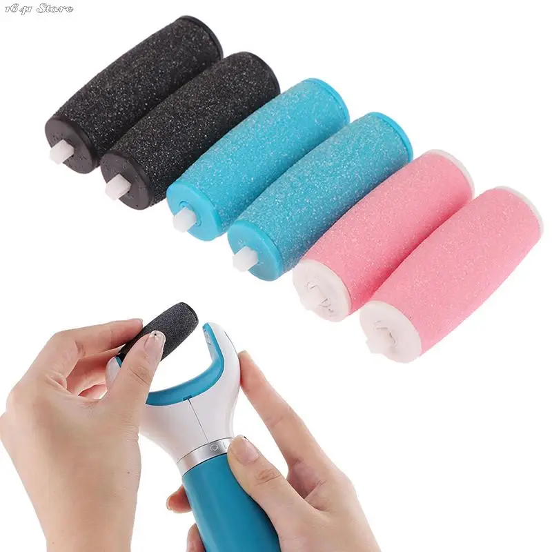 

2pcs Replacements Roller Heads For Pro Pedicure Foot Care Tool Scholls Feet Electronic Foot File Rollers Skin Remover