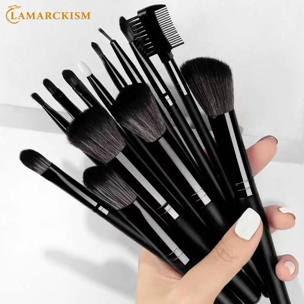 13 Pcs Black Makeup Brushes Set Super Soft Blush Brush Eyeshadow