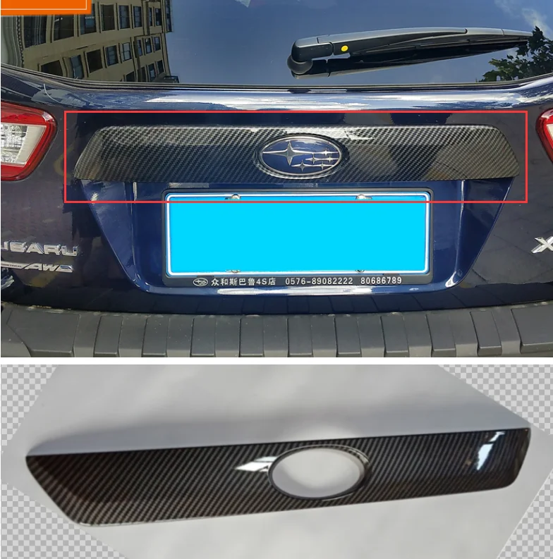 

Высококачественная накладка на багажник автомобиля из углеродного волокна для Subaru XV 2018 2019 2020