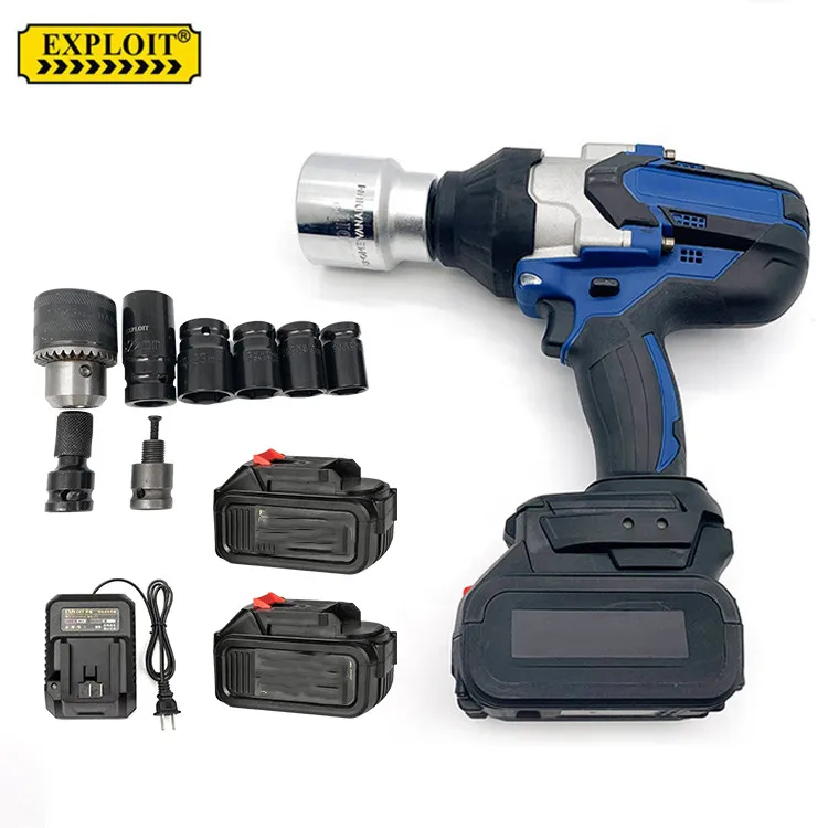 

Professional Industry Lithium Battery Available Speed 1000 NM Rechargeable Electric Cordless Impact Wrench Set For Sale