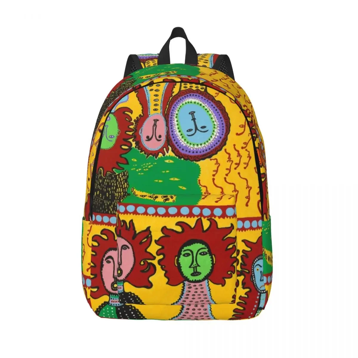 

Custom Yayoi Kusama Canvas Backpack Women Men Basic Bookbag for College School Garden of Women In Blooming Youth Bags