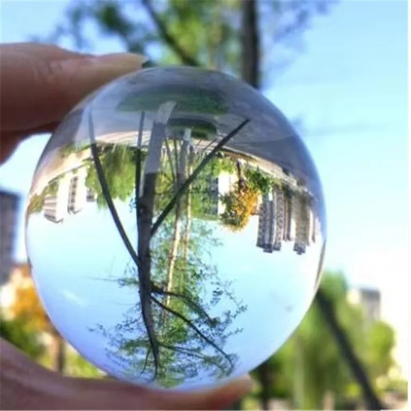 clear quartz crystal sphere ball decoration photography lens photo prop lensball 5