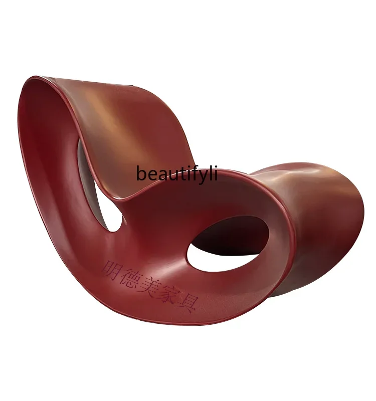 

Дизайнерское креативное кресло-качалка в скандинавском стиле, Роскошное кресло-качалка для отдыха, индивидуальное простое уличное кресло для балкона