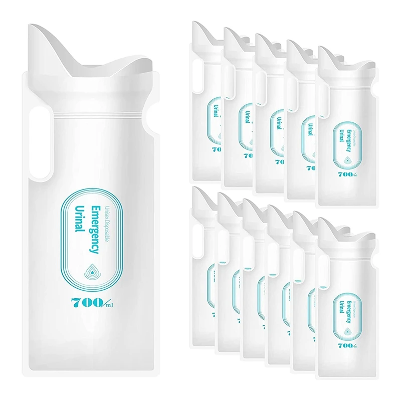 일회용 소변 가방, 여행 캠핑 비상 및 교통 체증용 소변 가방, 남성 및 여성용 소변 가방, 700ml