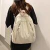 LEFTSIDE Korean Fashion Harajuku Canvas Backpacks for Women 2023 Backpack Light Weight Students Travel Females Back Pack 3