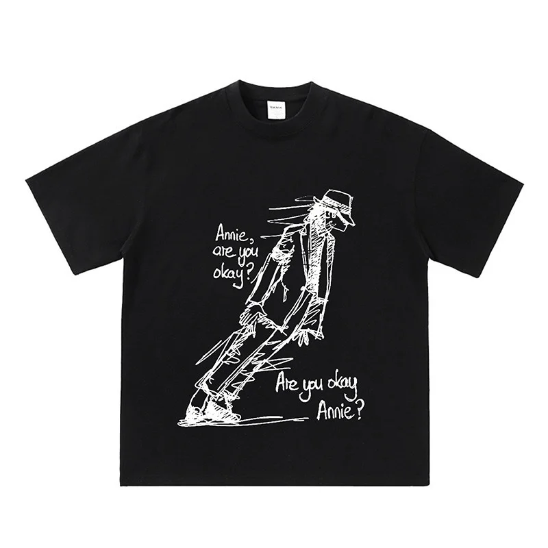 retro print short sleeved  Michael Jackson Men Women Summer Tshirt Kid Boy Gril Top Adults Children Parent Child Cotton T Shirt