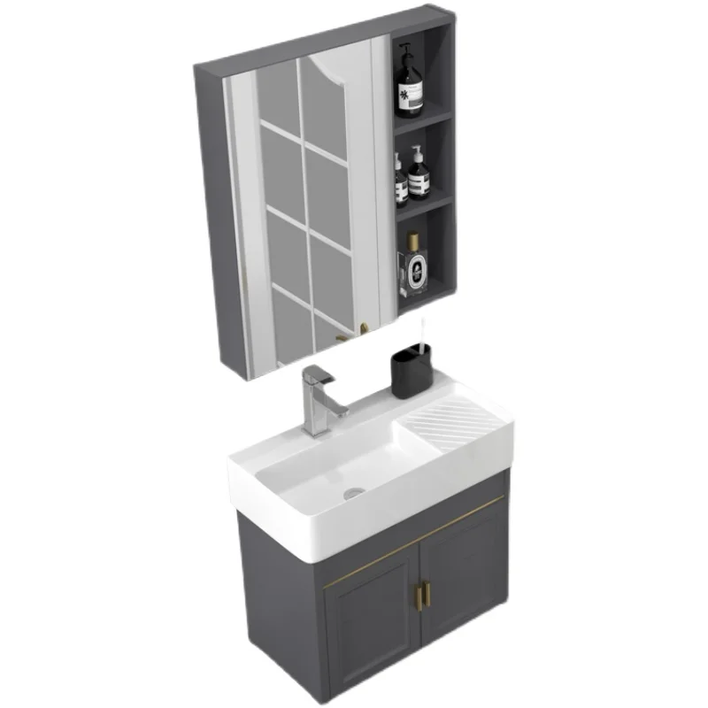 Aluminum Bathroom Sink Cabinet Luxury Led Lighted Bathroom Cabinets