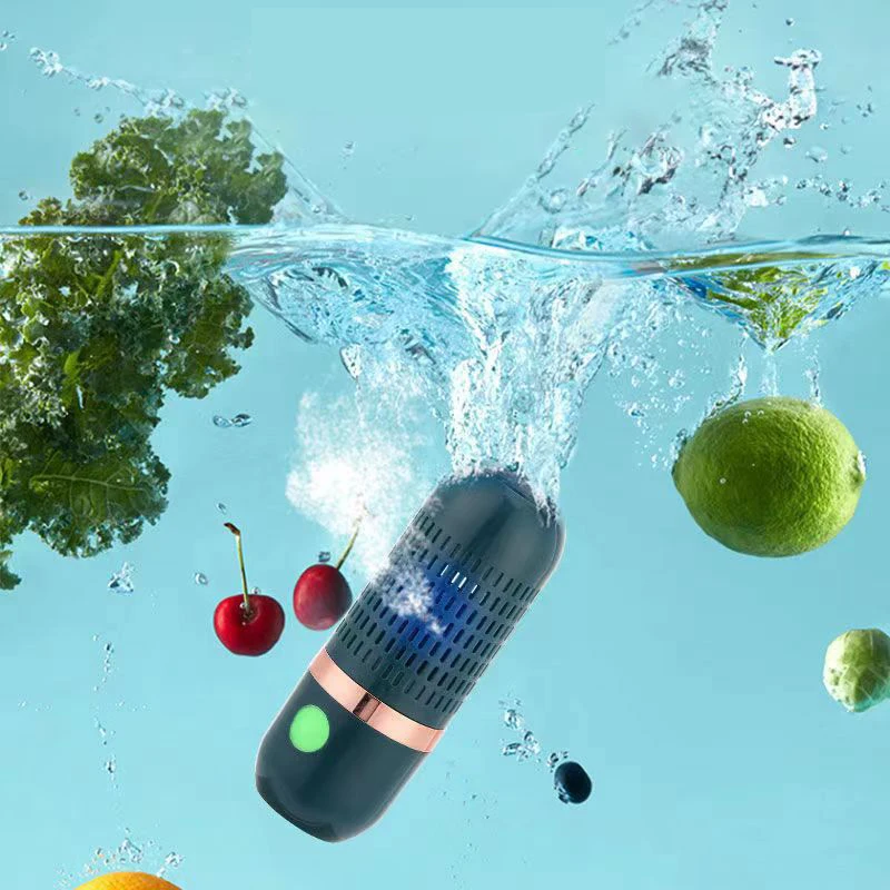 Protable Ultrasonic Fruit Vegetable Washing Machine Rechargeable Wireless Food Cleaner For Outdoor Picnic Fruit Food Purifier