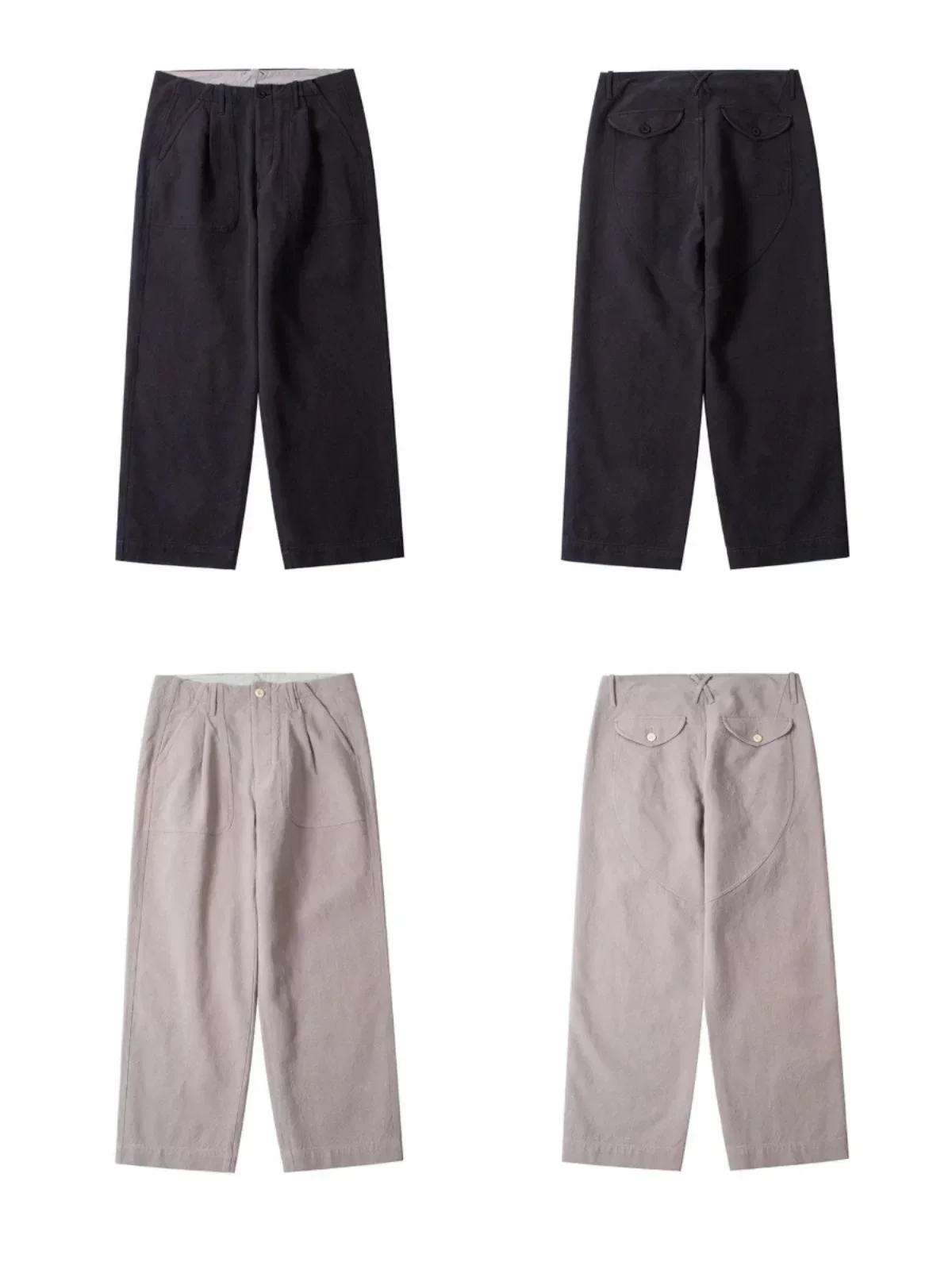 Second Order Loose Fit Washed Workwear Pants High Waist Casual Trousers For Men 5