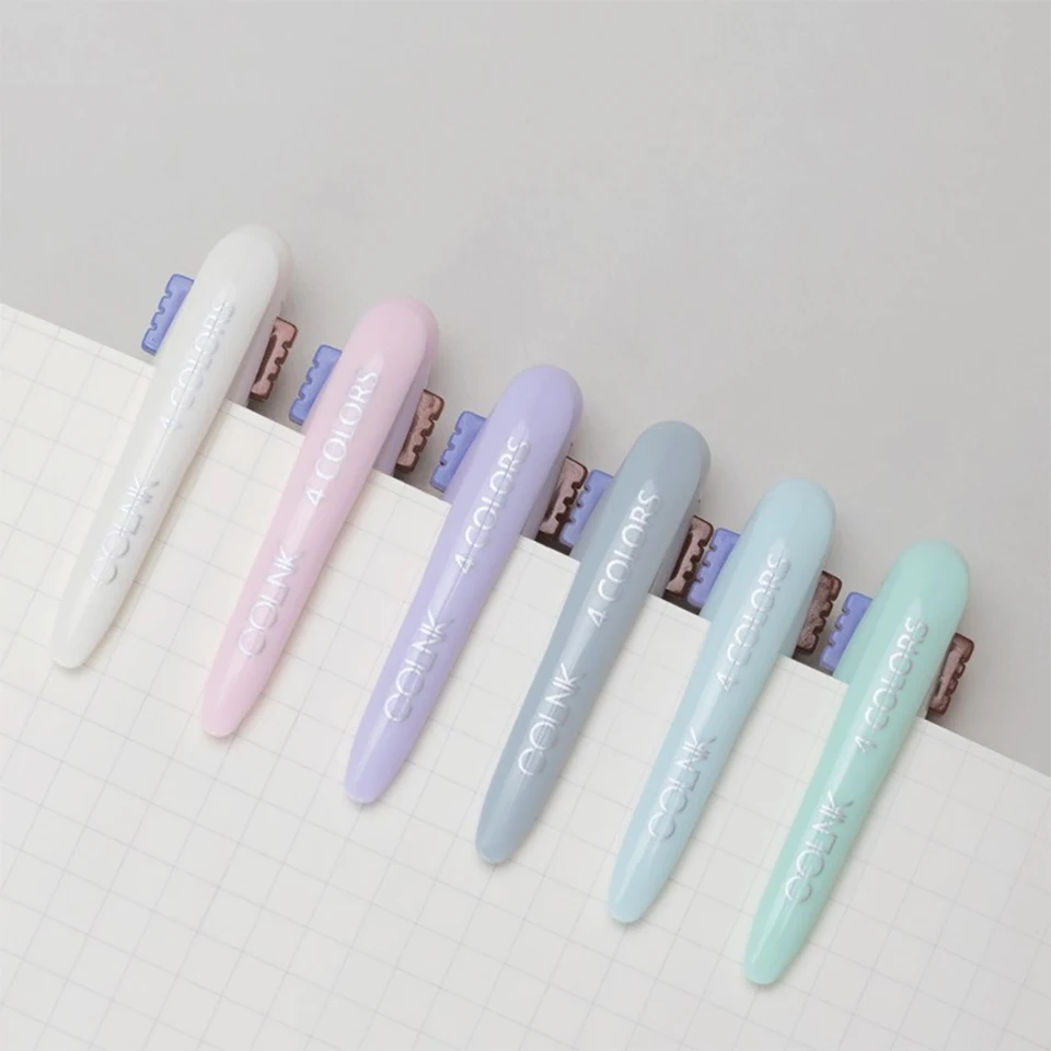 12 Penne Colorate 4 In 1, Punta 0.7 Mm - Multicolore Per Ufficio