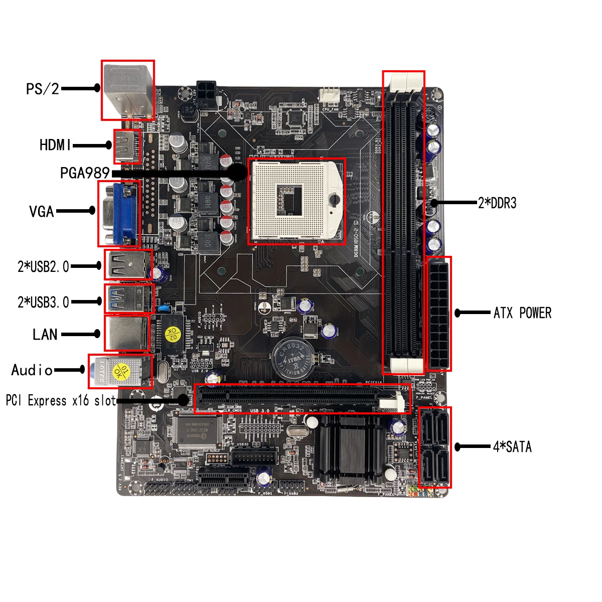 Fcpga988 Hm77 Fcpga988 Motherboard Intel Pentium Socket Pga988a