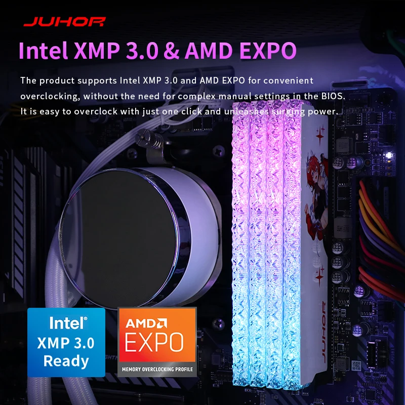 JUHOR Memoria ram DDR5 16GB 32GB 4800MHz 5600MHz 6000MHz 6400MHz 6800MHz  6800MHz 7200MHz DIMM Desktop Computer Gaming Memory Ram - AliExpress