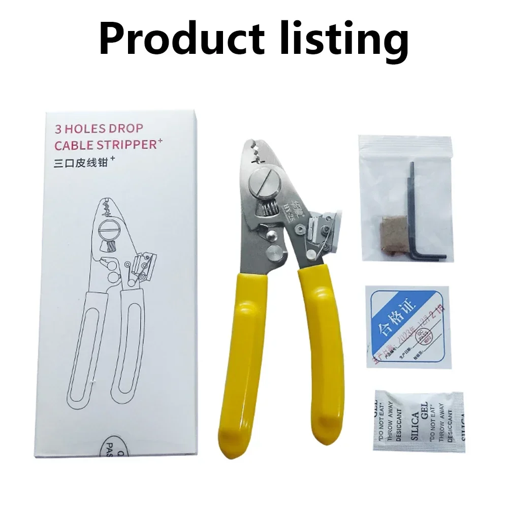 OPTFOCUS 4 IN 1 광섬유 스트리퍼 플라이어 FTTH 도구 광 케이블 스트리퍼 0.9mm 2.0mm 3.0mm 광섬유 도구