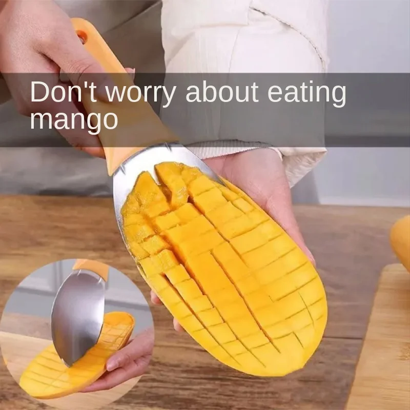 Special Knife for Mango Cutting, Multifunctional Fruit Spoon, Watermelon Cutting, Modeling Tool, Pattern Eating, Diced Mango