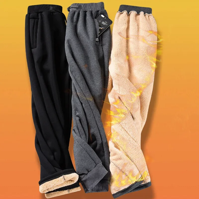 2024 New Men Winter Warm Thicken Fleece Sweatpants Cargo Pants Mens Joggers Outdoor Overalls Pants Cotton Trousers Male 8XL
