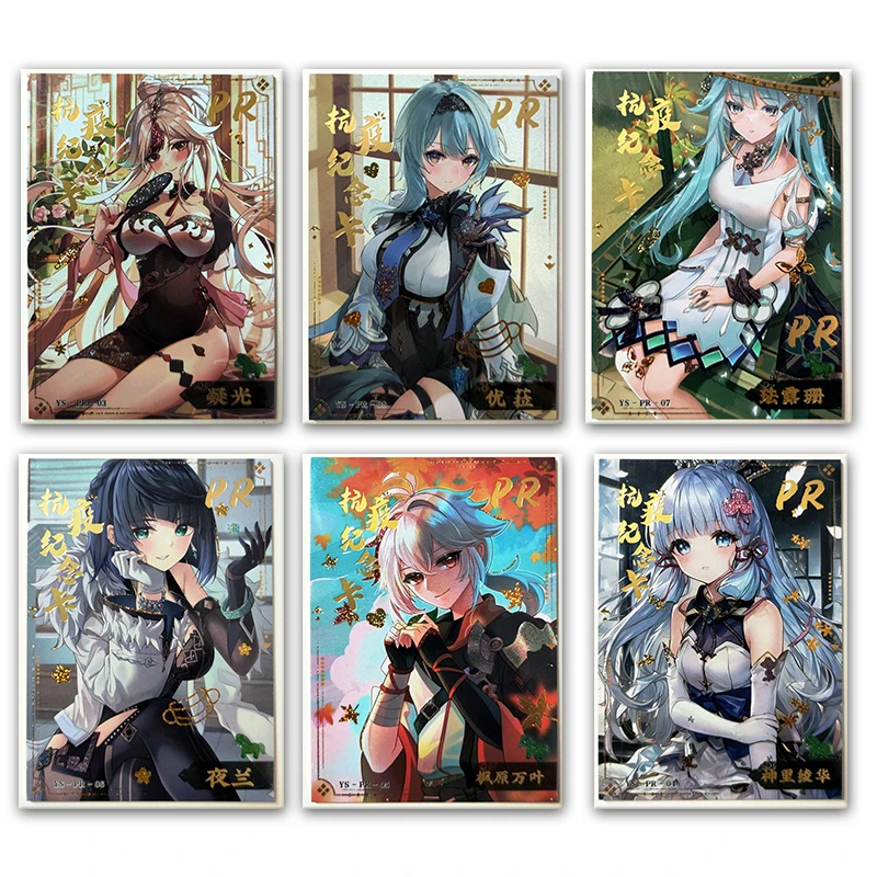 

Anime Genshin Project Beelzebul Kamisato Ayaka Zhongli Eula Pr Card New Collection Children's Toys Boy Surprise Birthday Gifts