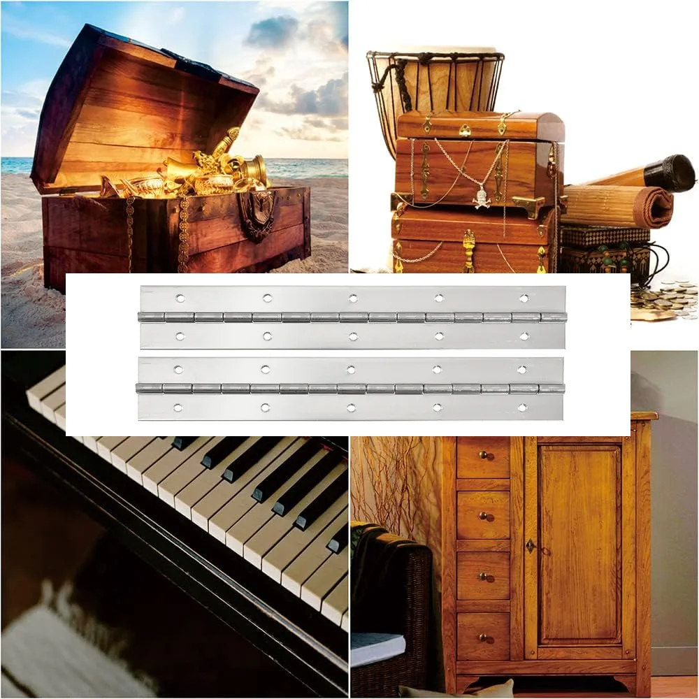 Cerniere continue per pianoforte in acciaio inossidabile 304 da 30cm cerniere per mobili per porte, pannelli, armadietti in metallo per attrezzature da cucina