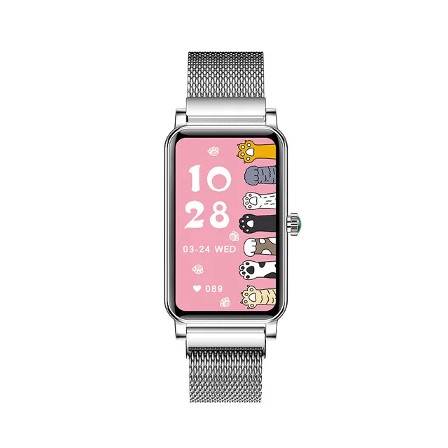 Fashion Women Smart Watch Custom Dial Full Touch Screen IP68 Waterproof Smartwatch for Woman Lovely Bracelet Heart Rate Monitor 