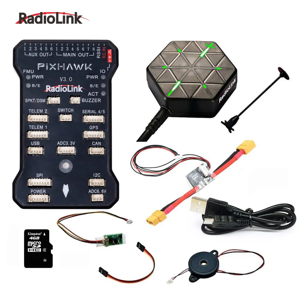

Radiolink Pixhawk PIX 2.4.8 APM 32 Bit Flight Controller FC with GPS M8N SE100 for RC Drone Quadcopter/6-8 Axis Multirotor