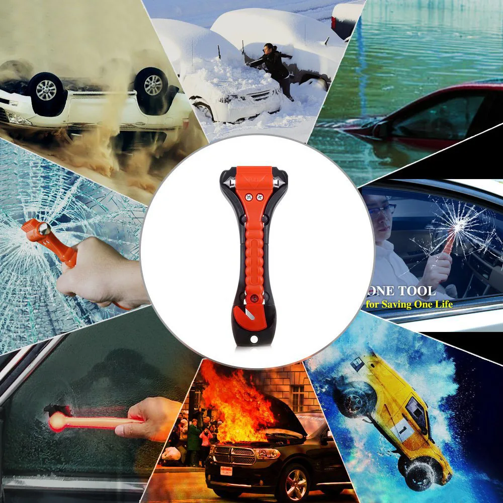 1pc Car Safety Hammer, Car Escape Hammer, Multi-functional Window Breaker Cutting Safety Belt, Portable Hammer