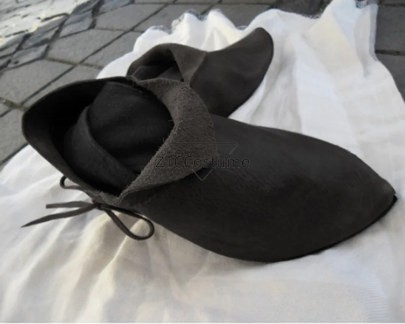 cosplay shoes Halloween party cosplay women men's medieval PU leather shoe middle ages ankle boots Victorian Renaissance boot shoes