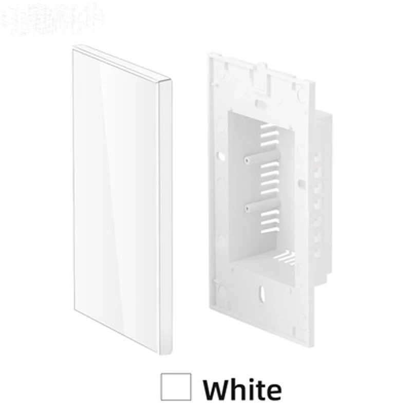 American Standard Wall Bottom Box Baffle Toughened Crystal Glass Switch Panel Wall Socket Blank Panel