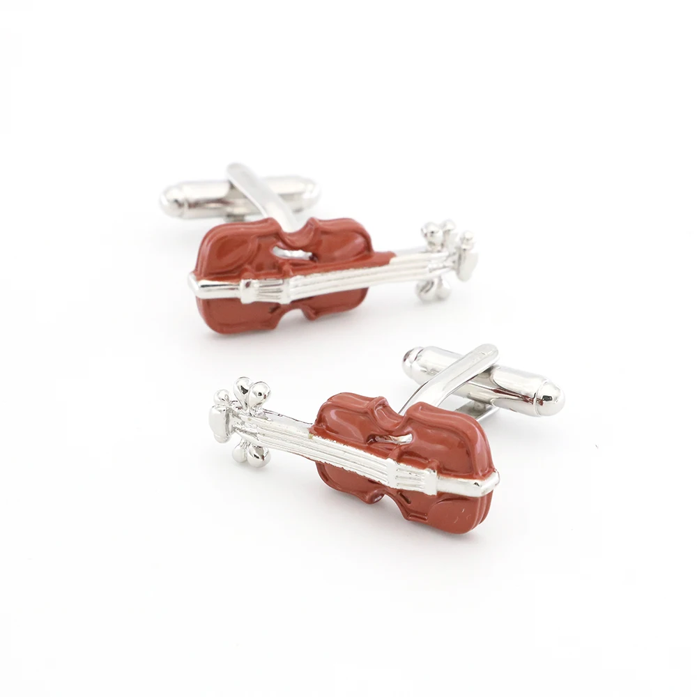 Crystal Cufflinks iGame Guitar Cuff Links Quality Brass Material Music Instrument Series Cufflinks For Wedding Men