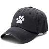 Dog Paw Vintage Washed Cotton High Quality Embroidery Dad Hat  For Men Women Baseball Cap golf caps Snapback Cap Dropshipping 2