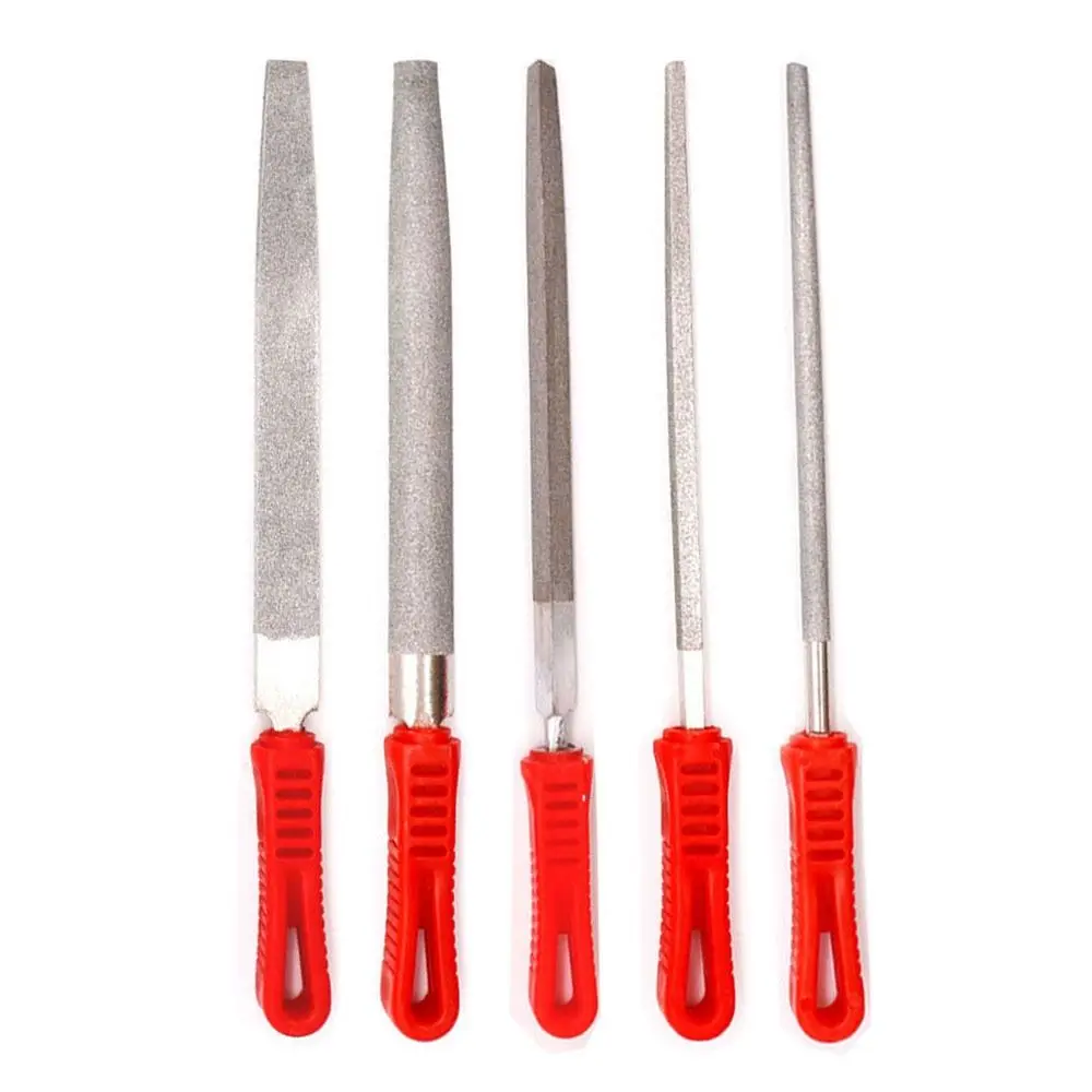 Durable 6/8 Inch Diamond File Hand Tool Flat/Semicircle/Triangle/Square/Circle Polishing File Polishing Grinding Sharpening File