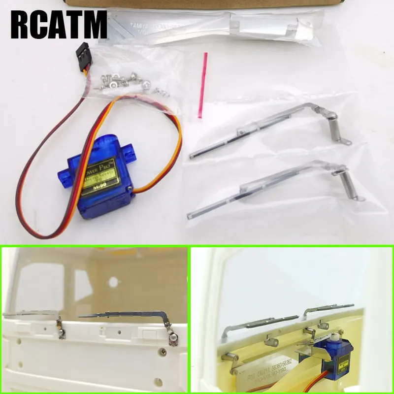 MetalWiperwithServoMovableWipersfor114TamiyaRCTruckTrailer