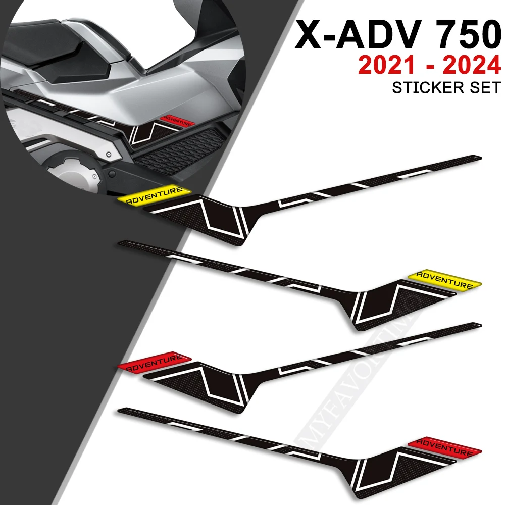 

X ADV 750 2021 2022 2023 мотоцикла для Honda X-ADV XADV 2024 Tank Pad, колесные наклейки, наклейка, заднее стекло, набор