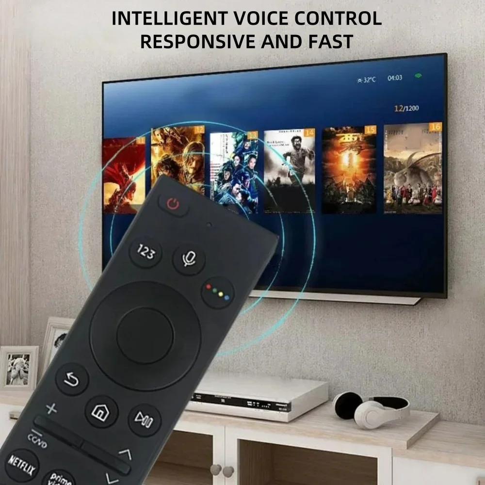 BN59-01363A 삼성 스마트 TV QLED 시리즈용 넷플릭스 버튼이 있는 음성 리모컨 스마트 TV (QN43LS03AAFXZA 호환)