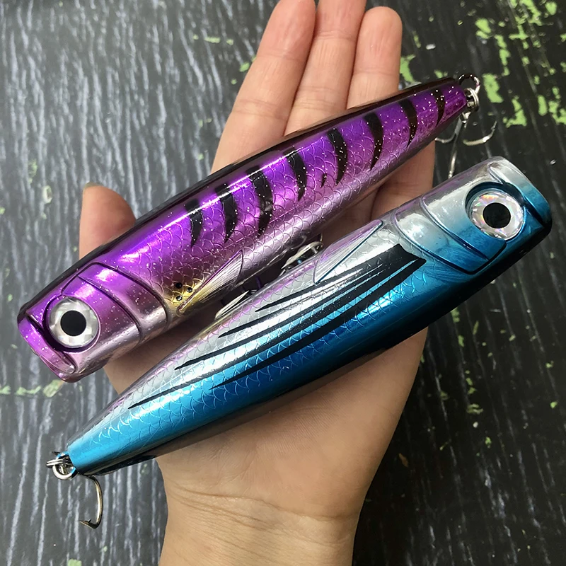 8 Leurres Topwater Popper HENGJIA 12.5cm/20g - Set Pêche Bass Brochet - Neuf