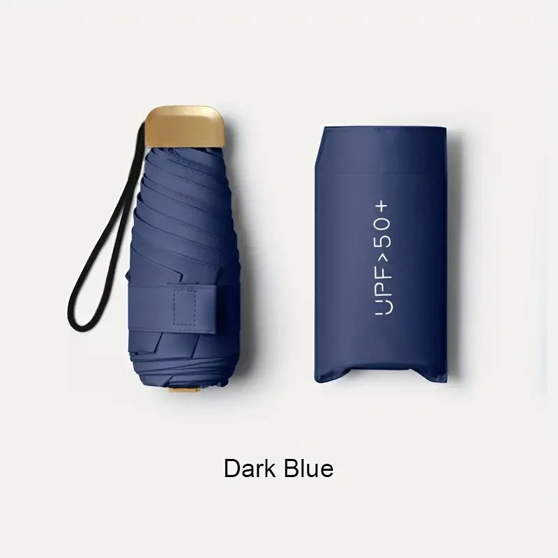 Compact Mini Folding Umbrella - Lightweight & Durable with Stylish Aluminum Handle
