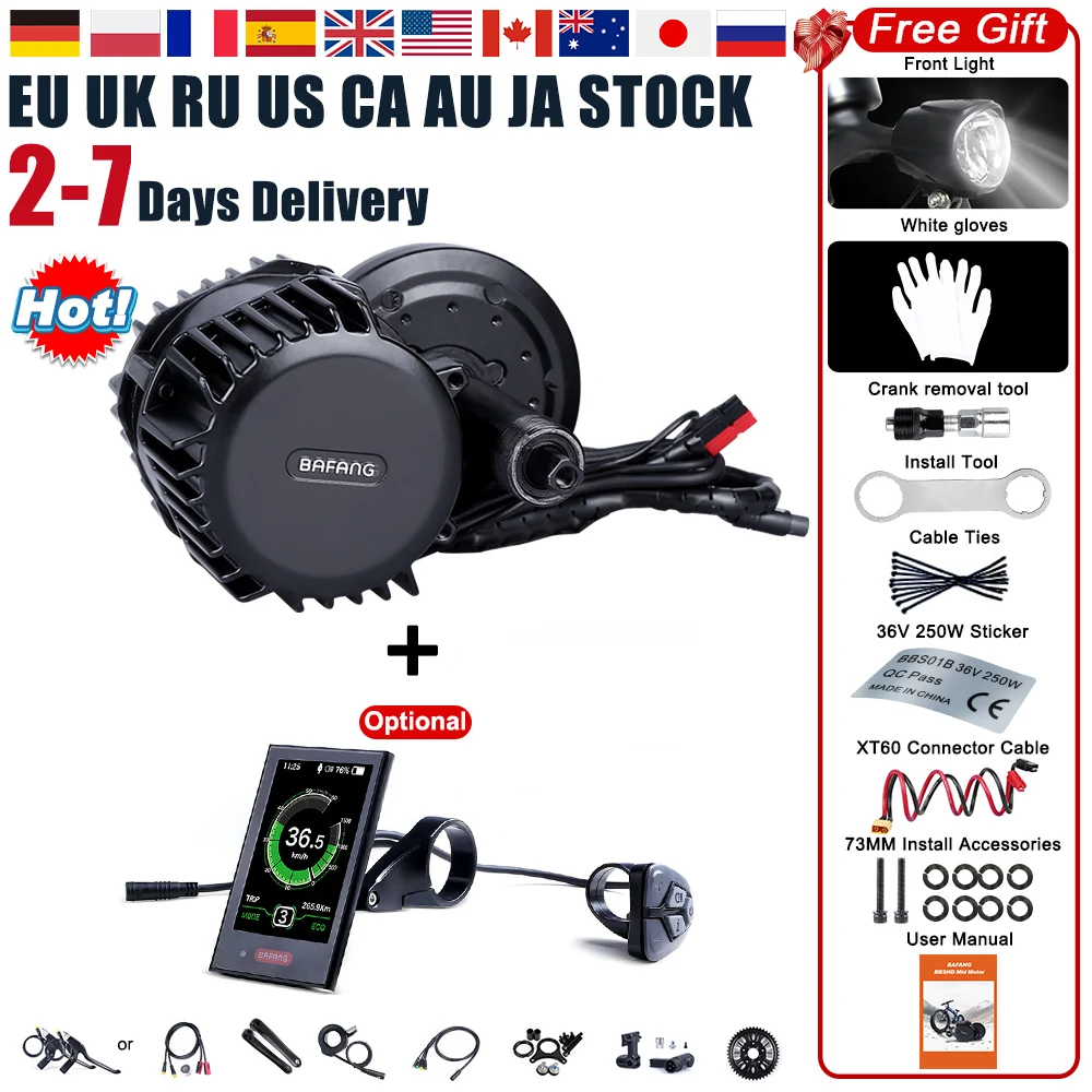 Bafang 48V 1000W BBSHD BBS03B Mid Drive Motor Electric BB 68 - 120MM Bicycle Conversion Kits 8FUN E-bike Powerful Central Engine | Спорт и