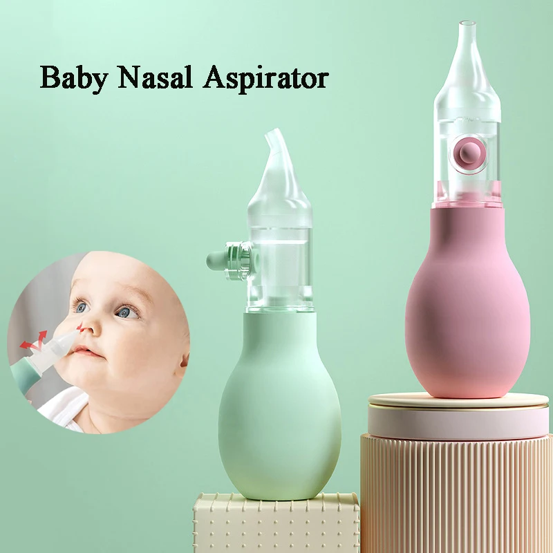 Nasal Aspirator Soft For Baby Anti-back Flow Nose Sucker New Born Vacuum Nose Cleaner Silicone Baby Safety Care Diagnostic-tool