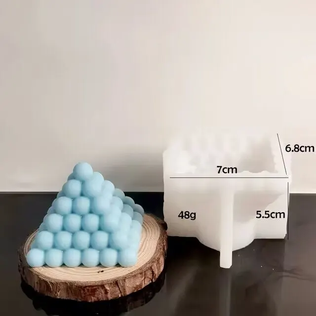 Molde De Vela De Silicona De Cubo 3D, Bola Redonda Pequeña, Molde De Jabón De Pastel, Pirámide Férica DIY, Herramienta De Fabricación De Velas De Yo De Aromaterapia - AliExprs