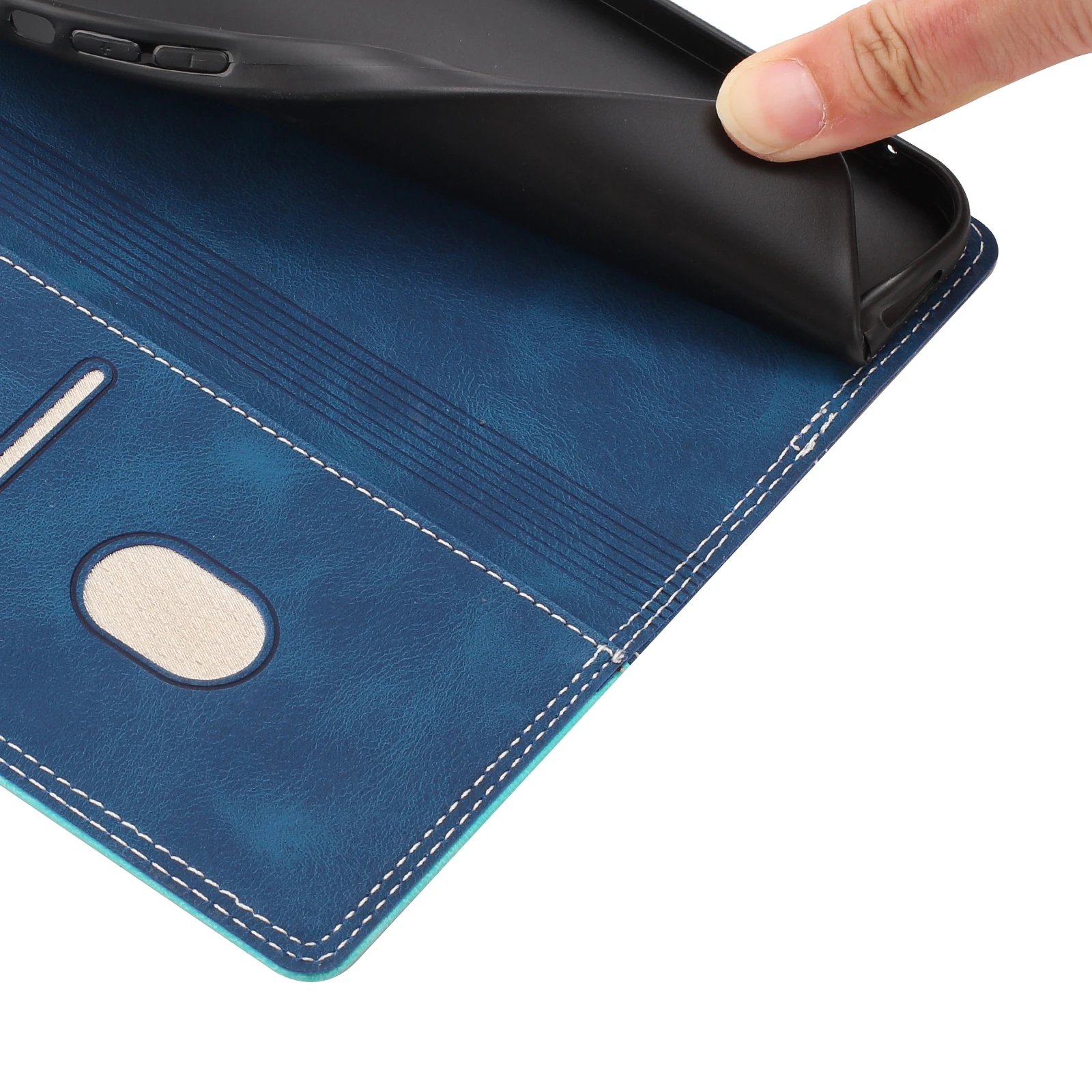 Splice Leather Magnetic Flip Phone Case Cover