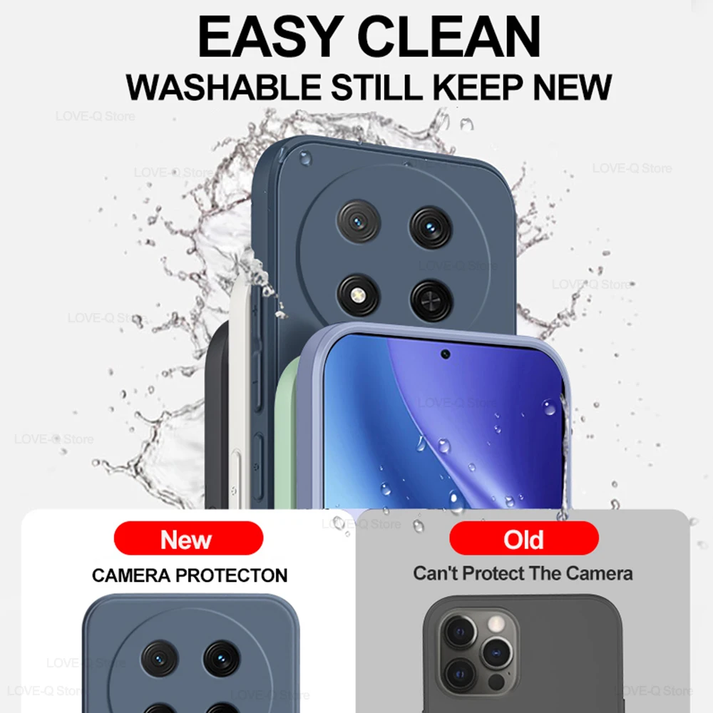 For Honor Magic 7 Lite Case Liquid Silicone Camera Lens Protector Phone Cases For Honor Magic 7 Magic7 Lite Pro 7Pro Magic 7lite 5