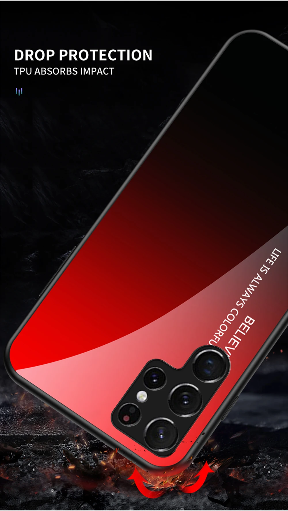 Custodia in vetro rigido DECLAREYAO S21 FE per Samsung Galaxy S22 S21 S20 Ultra S10 S9 S8 Plus Custodia sottile per Samsung _voghion.com