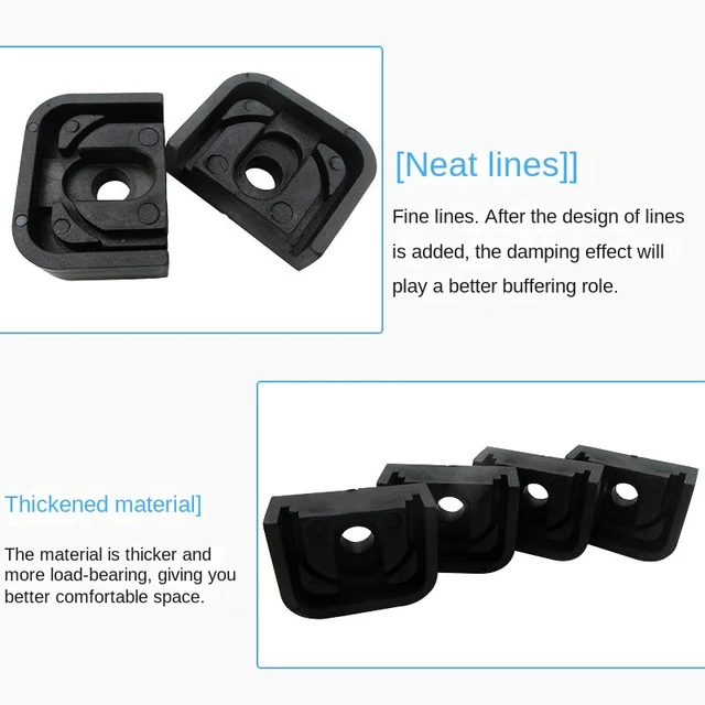 Supporti Antivibrazione Per Condizionatore - 4 Pezzi, Gomma Antiscivolo, Portata 800lbs, Riduzione Rumore - Foto 11