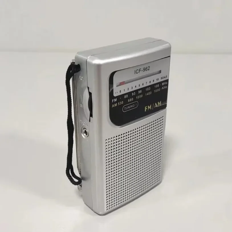 ICF-962 FM- AM Mini Radio FM Battery Operated Portable Radio Best Reception Longest Lasting For Running Walking Home Soundbox