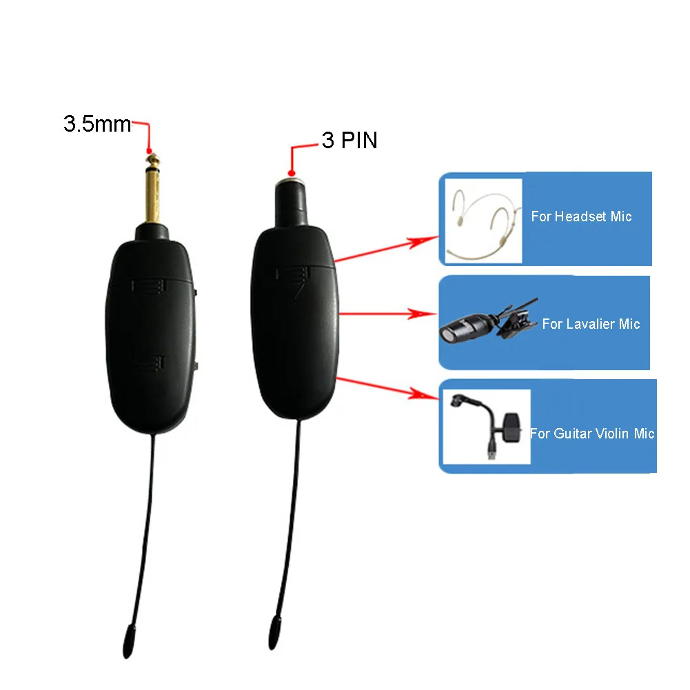

3PIN 40M Wireless Sax Microphone Receiver Transmitter For Microphones, Drums, Erhu, Trumpet, Trombone, Guitar, Saxophone, Violin