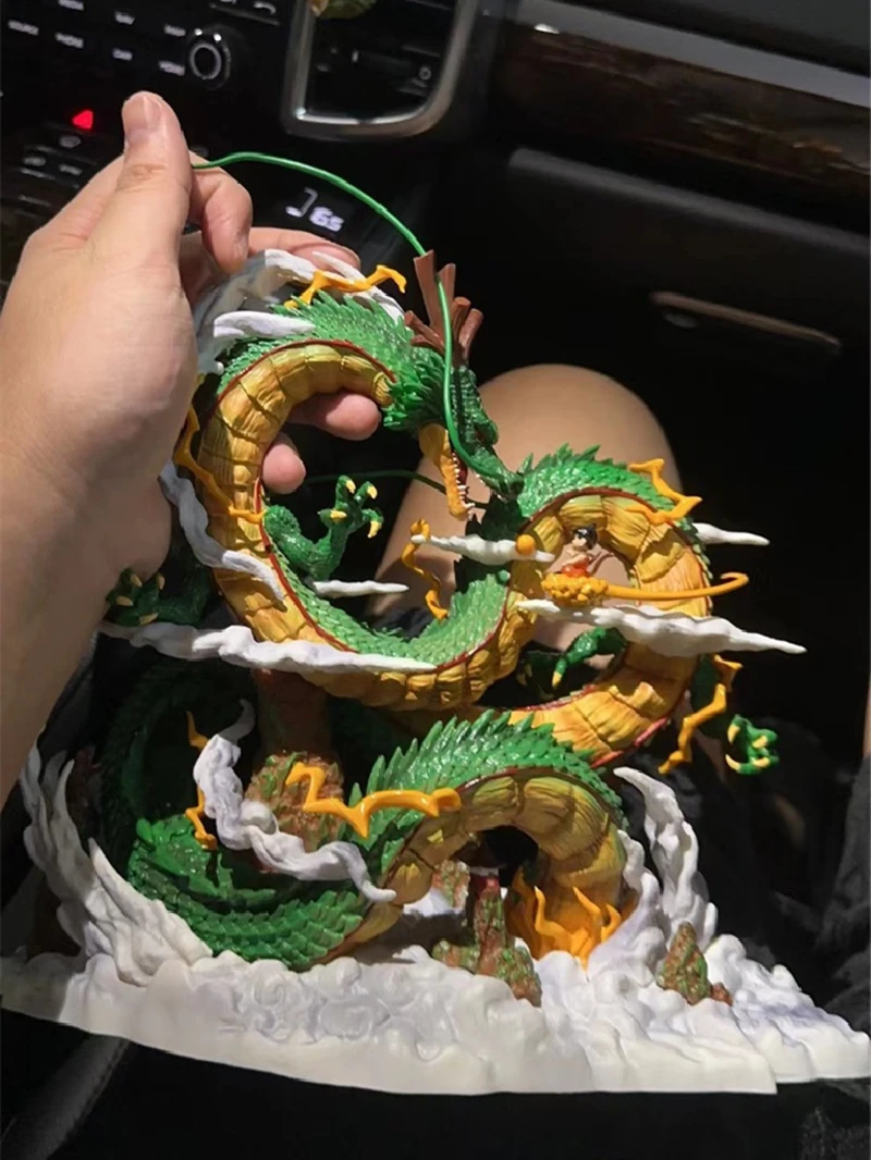 

24cm Anime Dragon Ball Figure Shenron Figure Goku And Shenron Figurine Model PVC Statue Doll Collection Room Christmas Toy Gifts