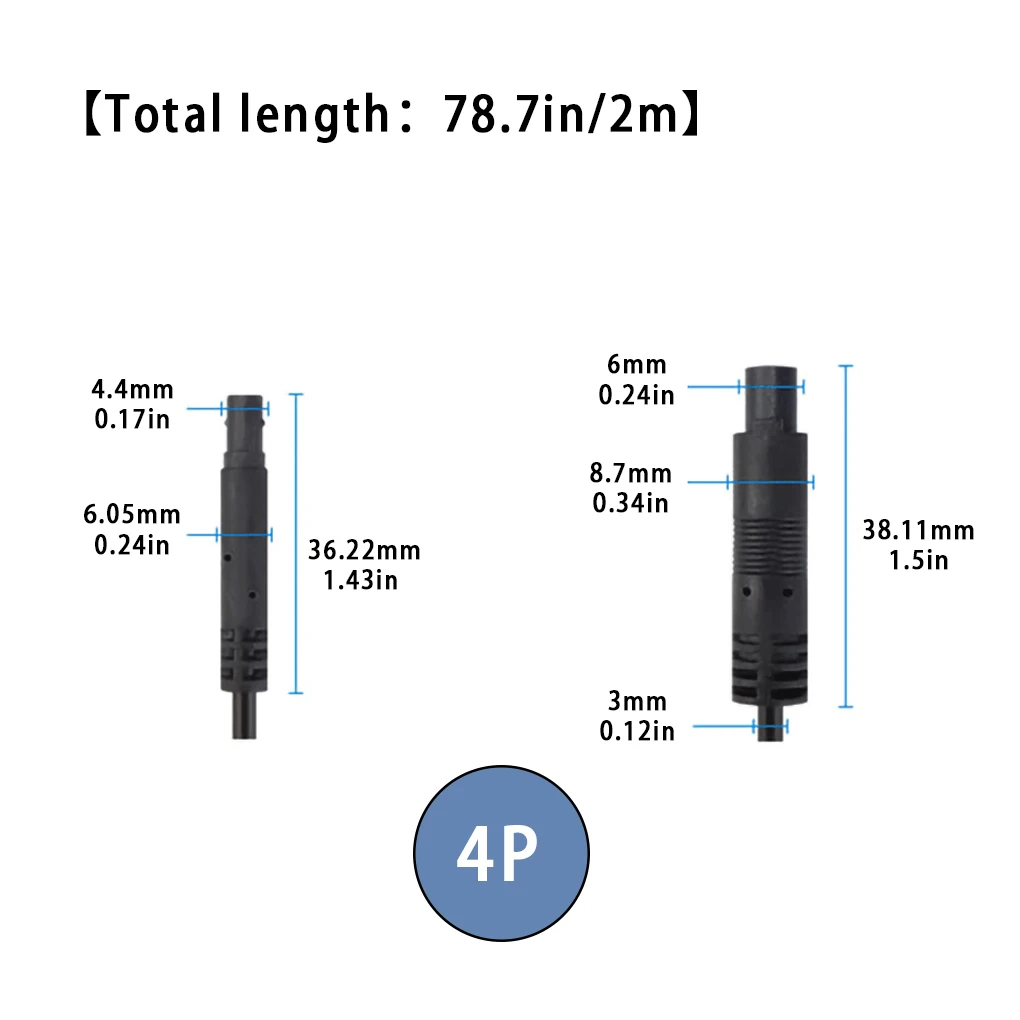 Extension Cable Replaced Part Extended Cord Dash Cam Extender Rear Camera Wire Replacement Connector 4 Pin Car Supplies